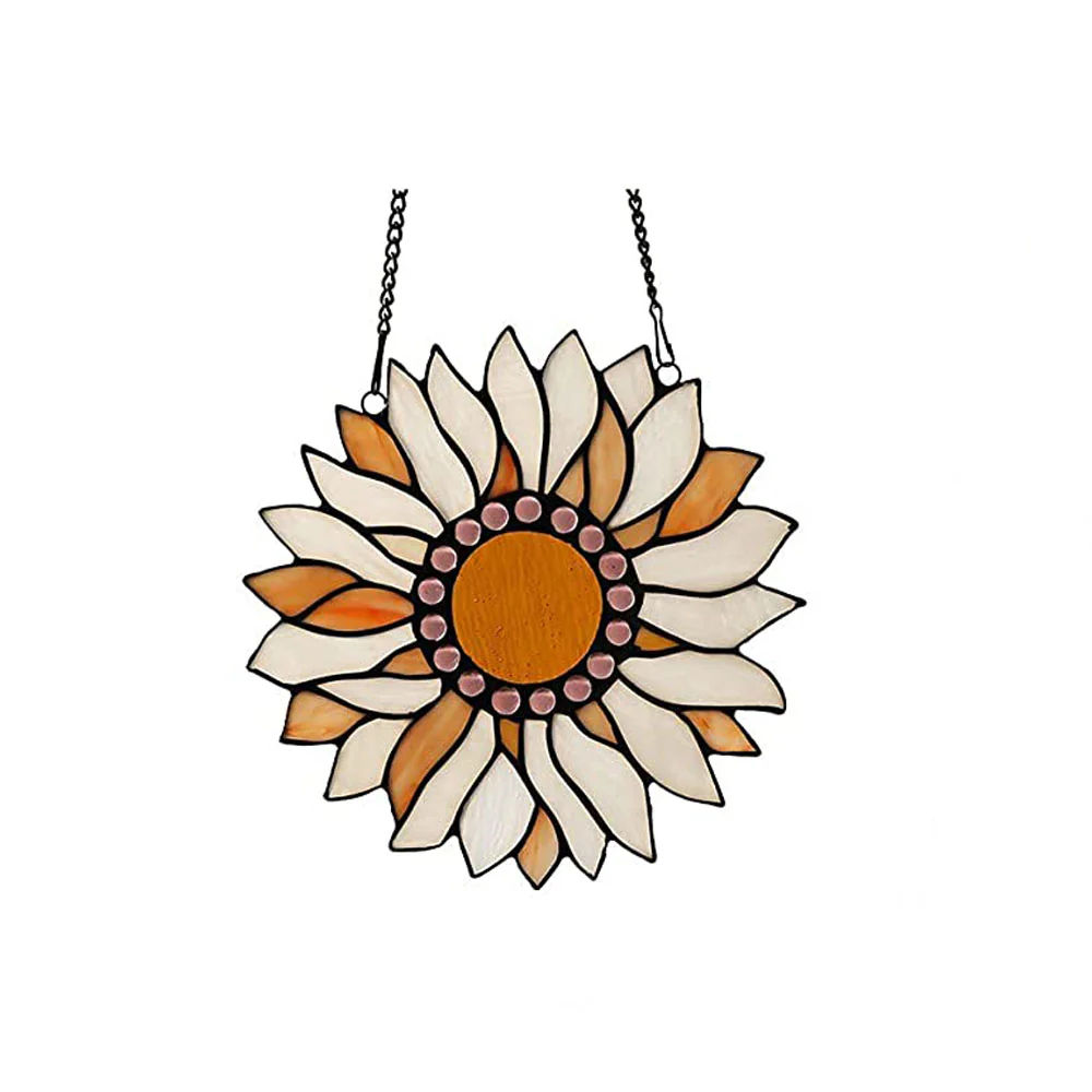 Capulina Sunflower Stained Glass Window Hangings Handicrafts - Image 9