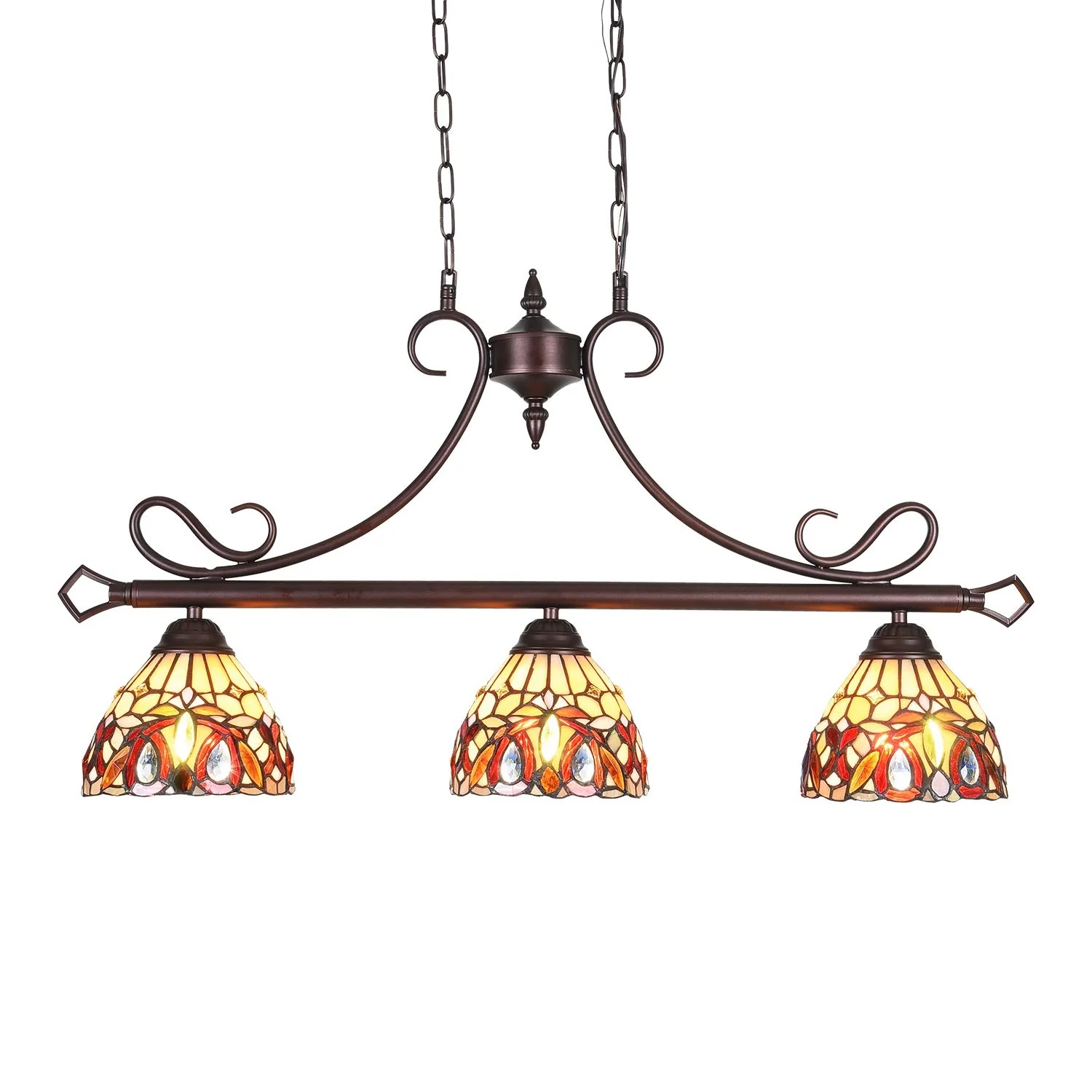 Capulina Tiffany Pendant Light 3-Light - Image 8