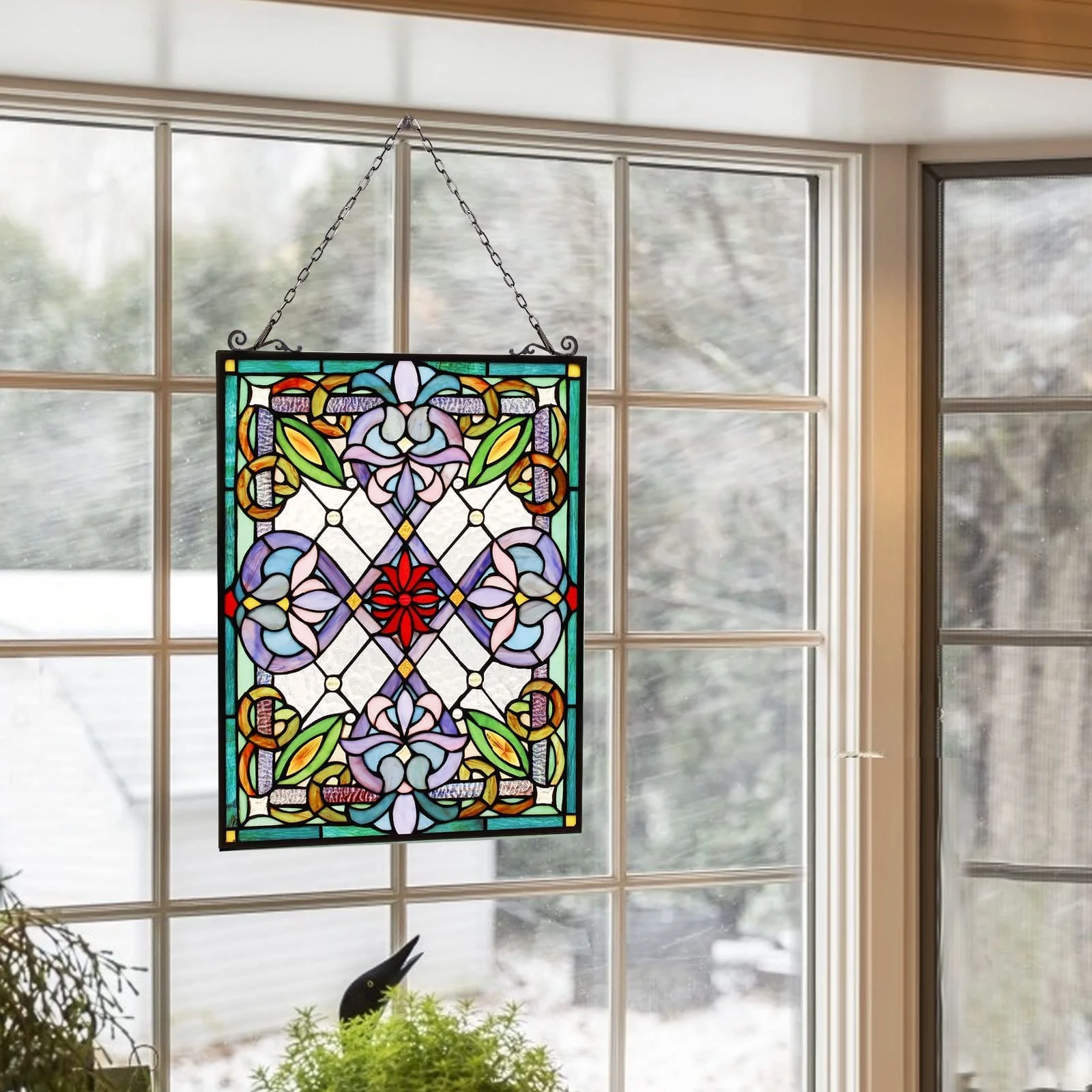Capulina Victorian Style Stained Glass Window Hangings - Image 2